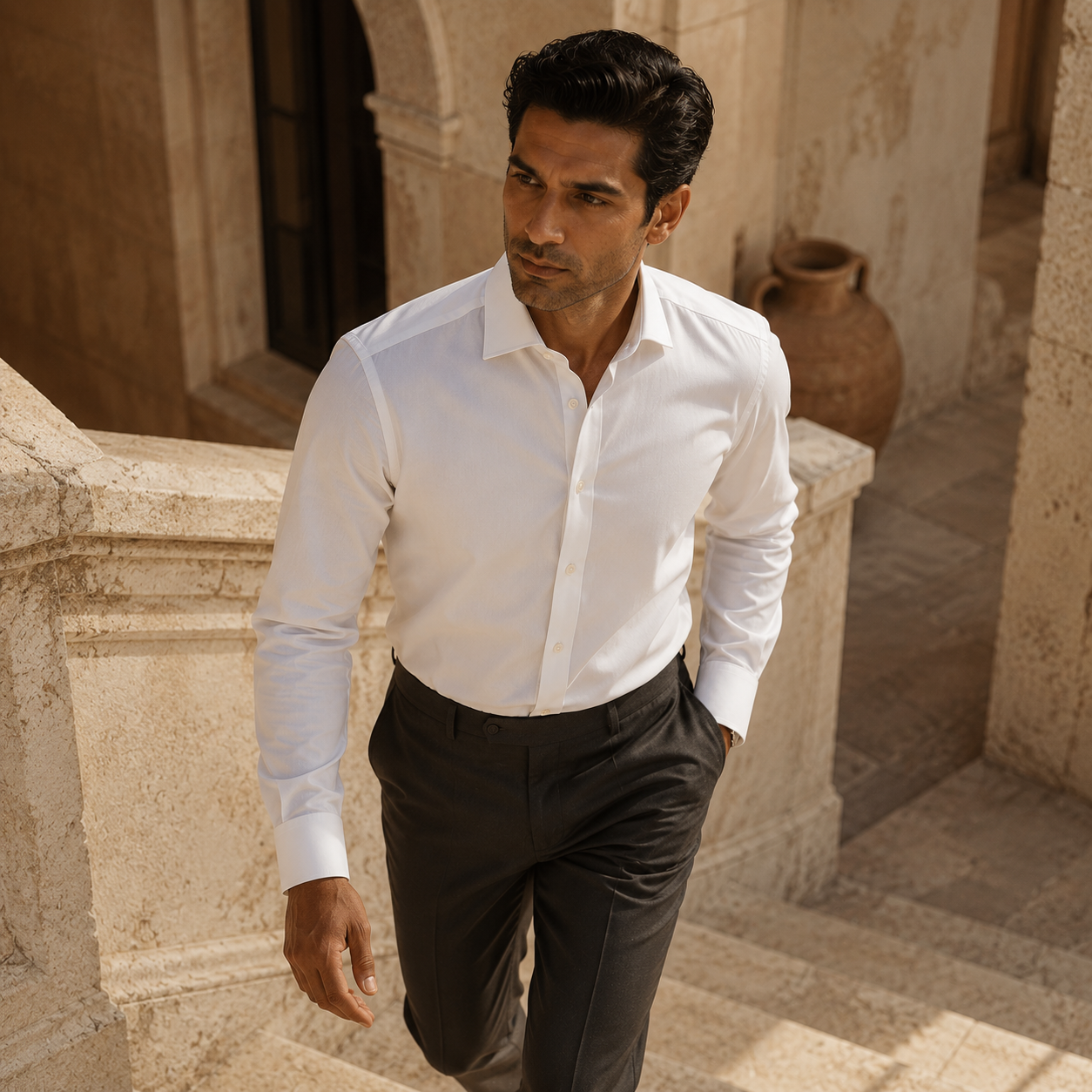 Cotton Poplin Dress Shirt